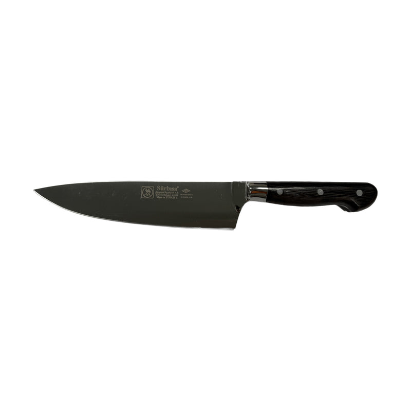 ANATOLO Kochmesser 20 cm mit Kullenschliff – Holzgriff