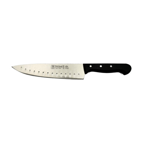 ANATOLO Kochmesser 22 cm mit Kullenschliff – genieteter Kunststoffgriff